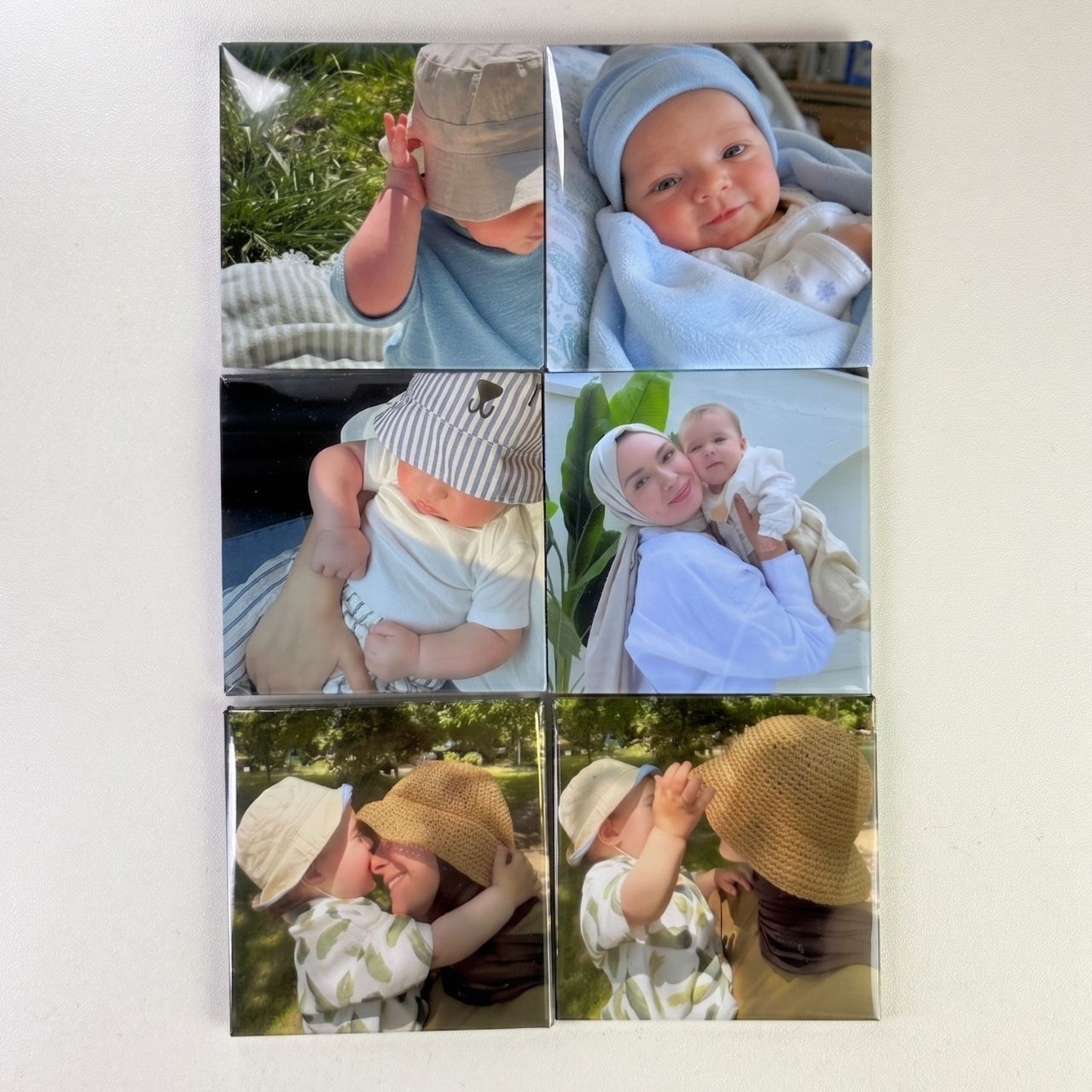 Metal photo magnets