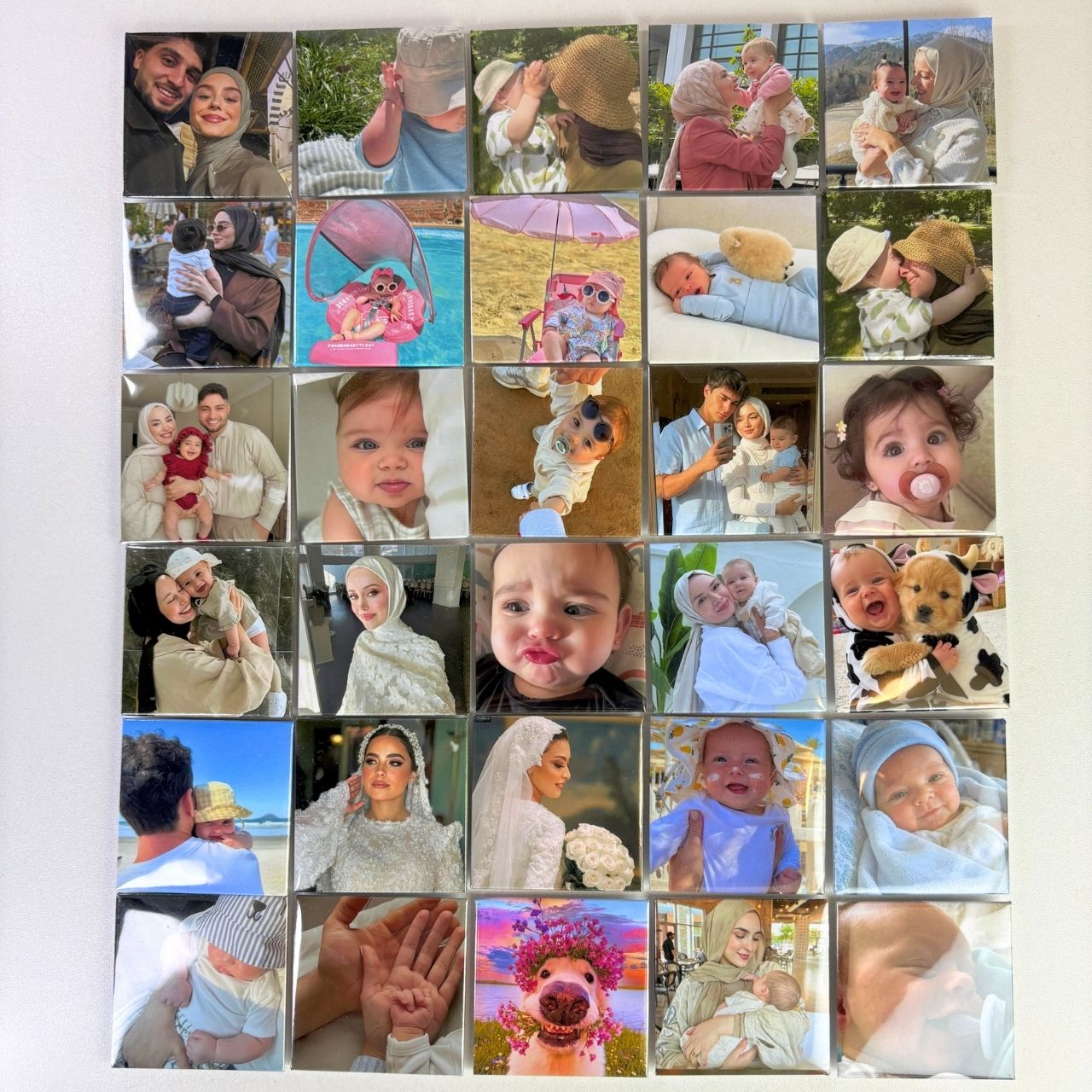 Metal photo magnets